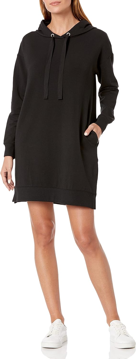 The Drop Women’s Iona Long-Sleeve Hooded Mini Sweatshirt Dress