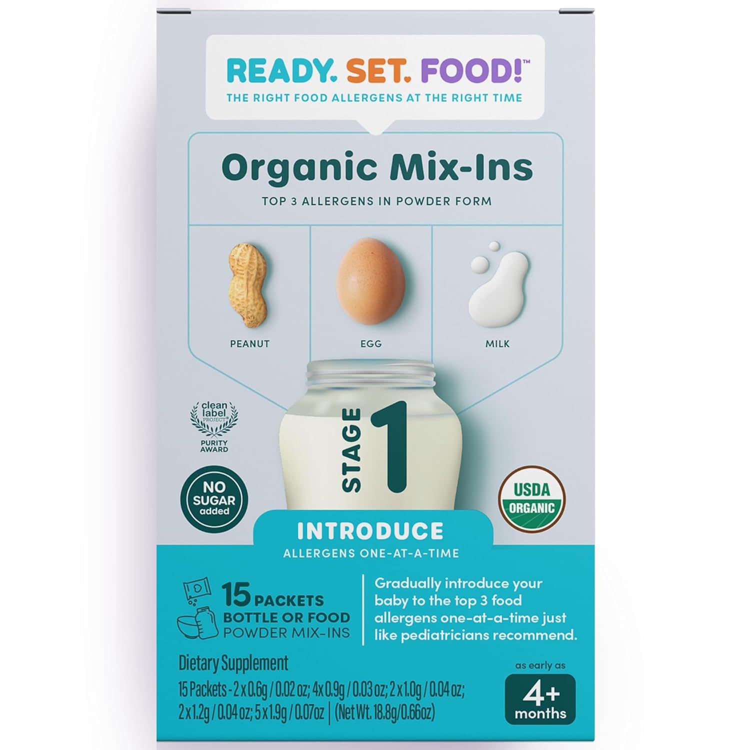 Ready Set Food | Early Allergen Introduction Mix-ins for Babies