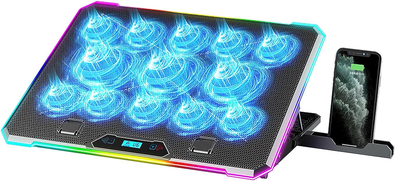 KYOLLY RGB Laptop Cooling Pad Gaming Laptop Cooler