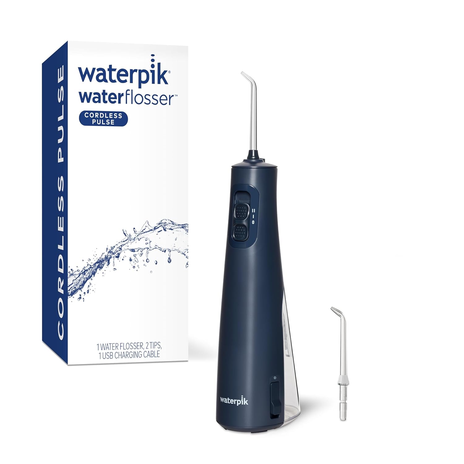 Waterpik Cordless Pulse Rechargeable Portable Water Flosser for Teeth