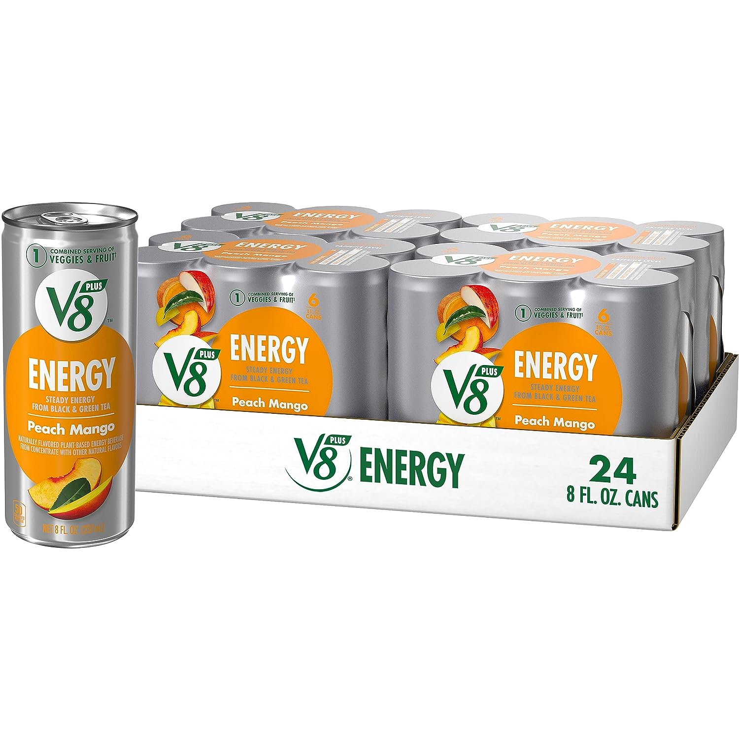 V8 +ENERGY Peach Mango Energy Drink