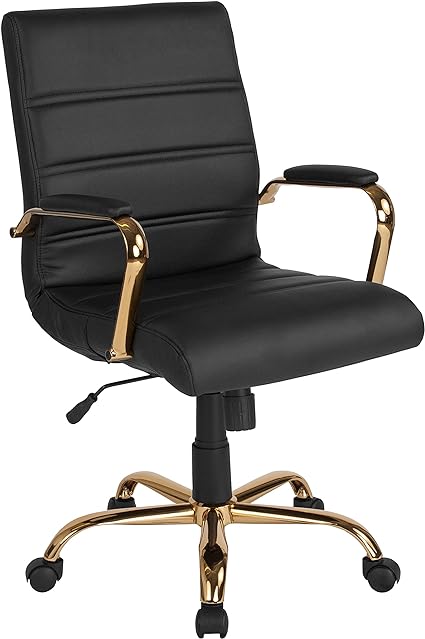 Flash Furniture Whitney Mid-Back Swivel LeatherSoft Desk Chair