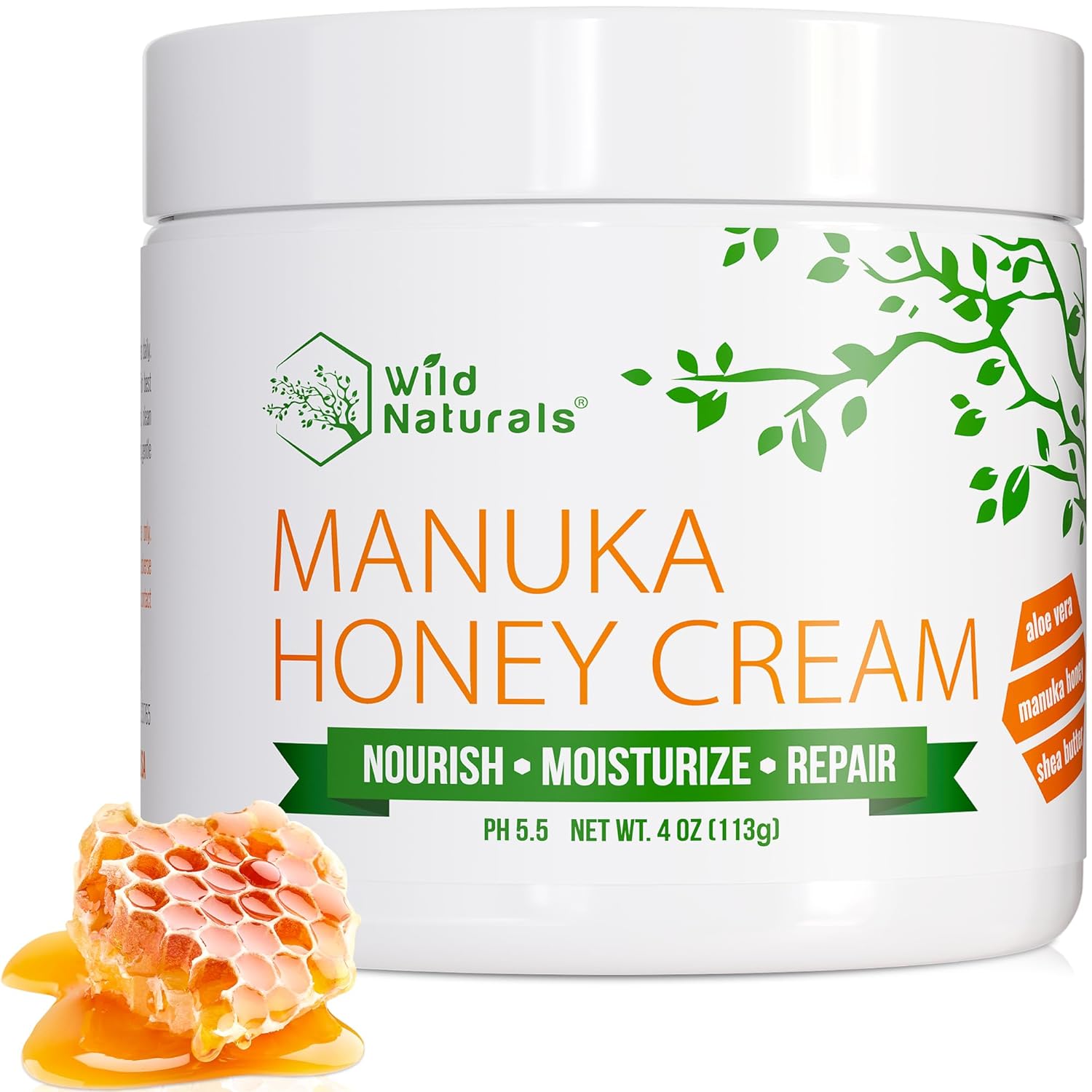 Manuka Honey Cream Moisturizer for Dry Skin