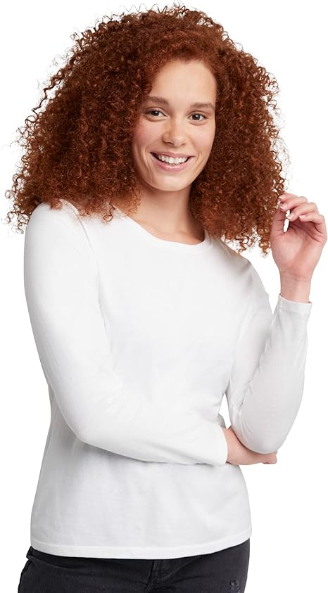 Hanes Women’s Originals Long Sleeve Cotton T-shirt