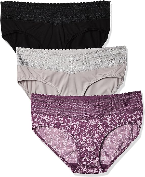 Warner’s womens Blissful Benefits No Muffin 3 Pack Hipster Panties