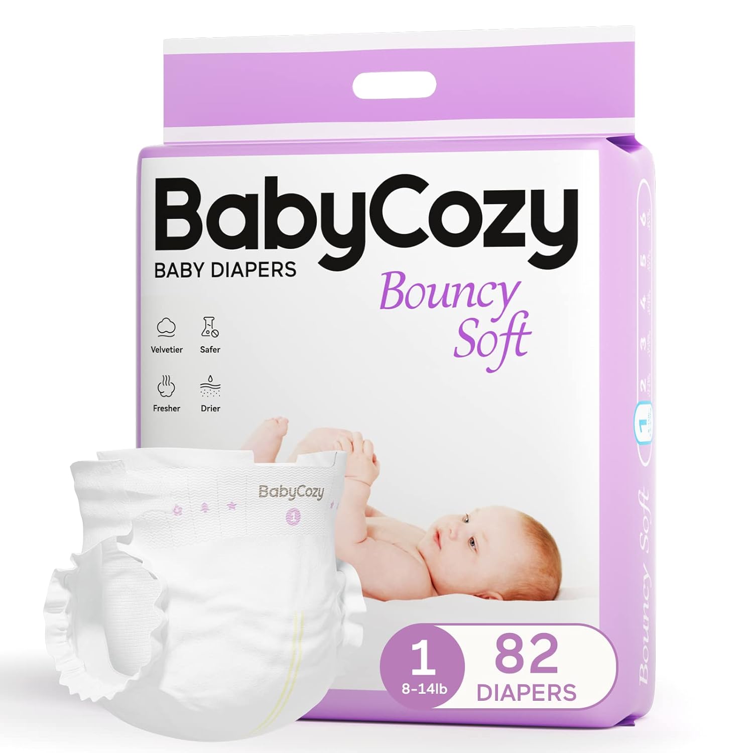 Babycozy BouncySoft Newborn Diapers for Sensitive Skin