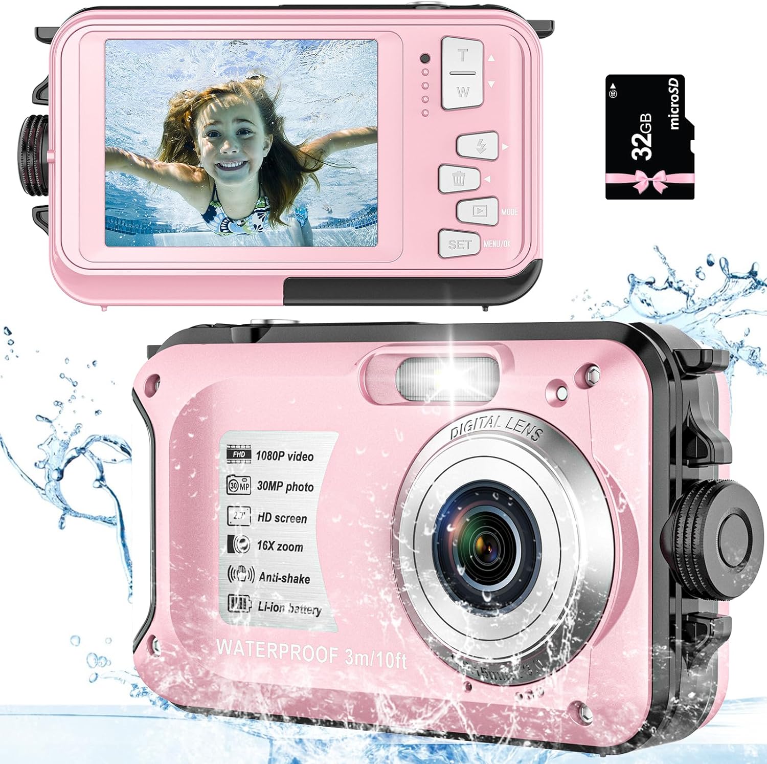 Underwater Camera Point and Shoot Waterproof Camera