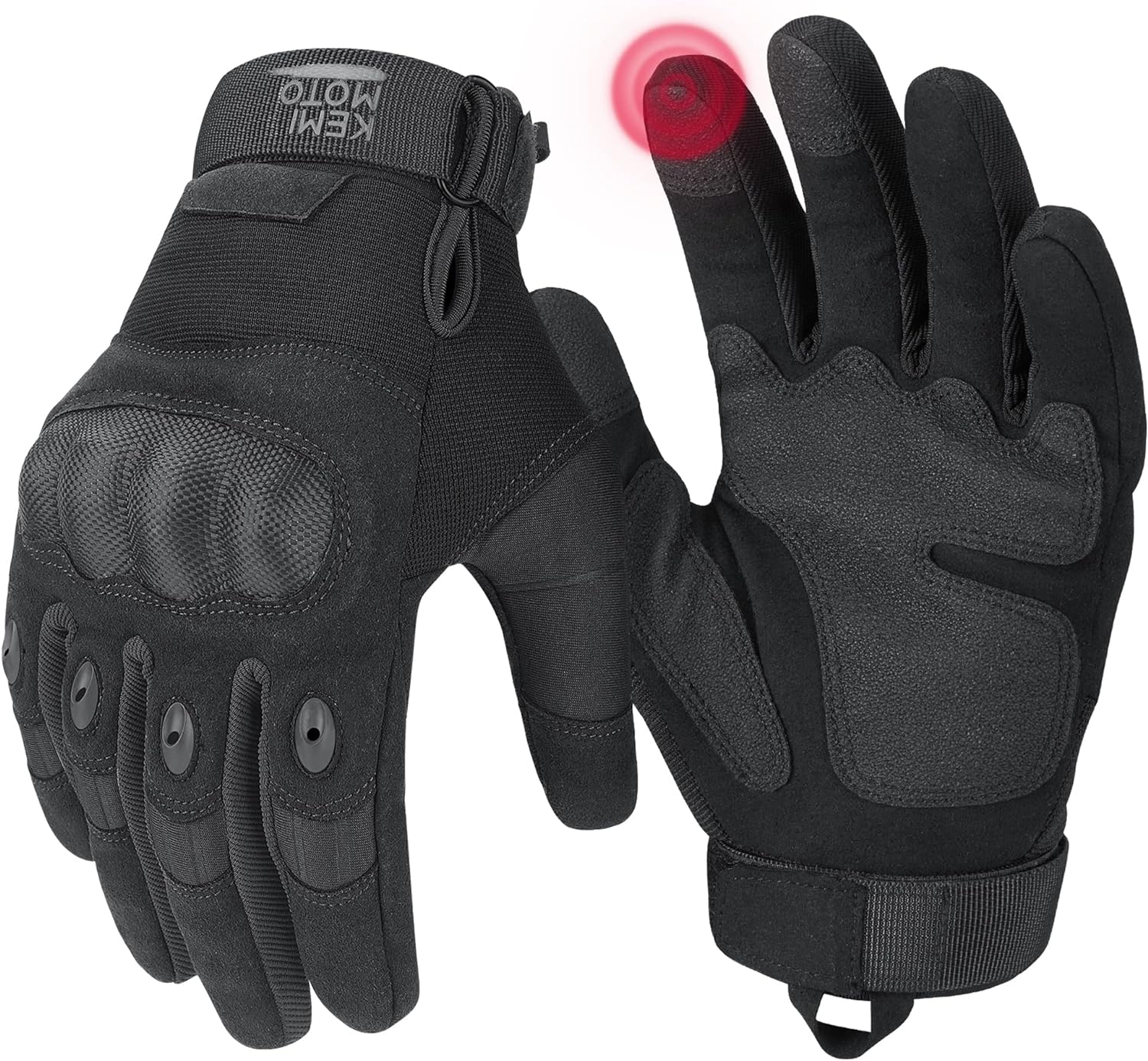 KEMIMOTO Tactical Gloves for Men, Touchscreen Motorcycle Gloves