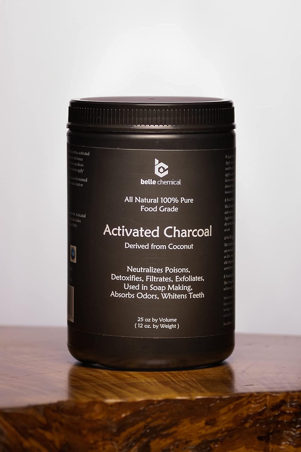 Large – Less-Mess Jar Coconut Activated Charcoal Powder